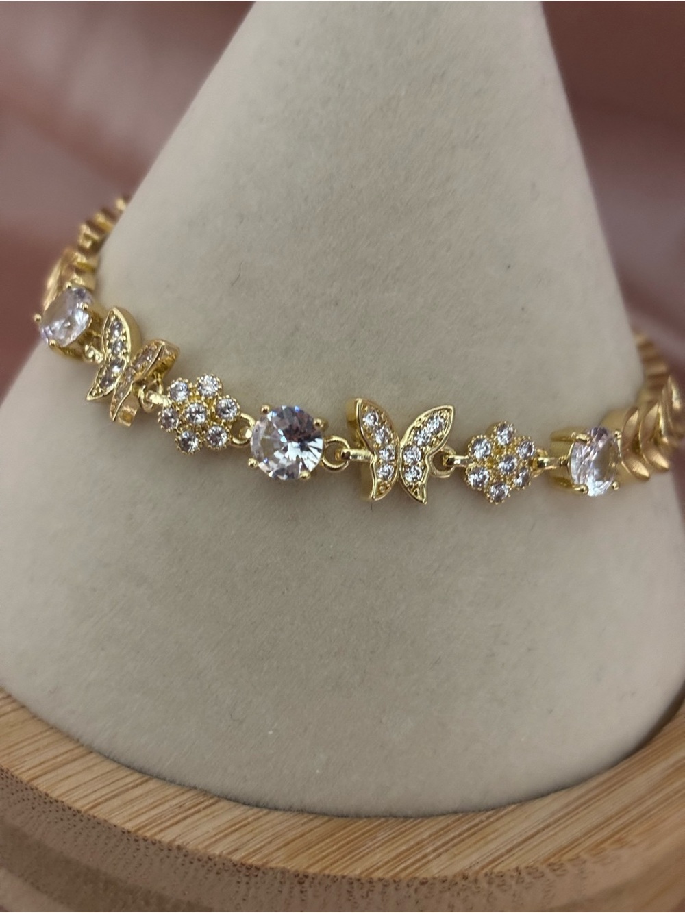 Gold Butterfly Crystal Bracelet - Women Jewelry